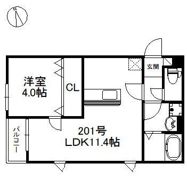 ウインクルム箱咲の間取り画像