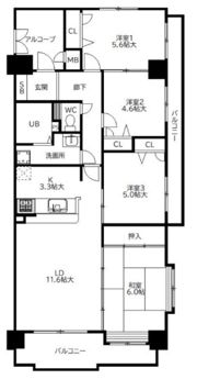 エクレール平尾の間取り画像