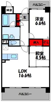 レジデンス空港北の間取り画像