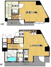 ダイナコート西新の間取り画像