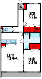 ラフレーズ天神の間取り画像