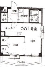 ルピエ西新の間取り画像