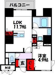 リーブル博多駅前の間取り画像