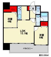 エンクレストパサージュ博多の間取り画像