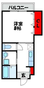 コーポ日の里壱番館の間取り画像
