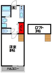 シエロ赤間の間取り画像