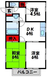 ベルハウス自由ヶ丘Iの間取り画像