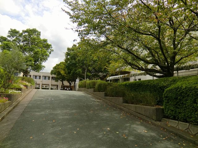 近くの河東中学校まで1,100m（徒歩14分）
