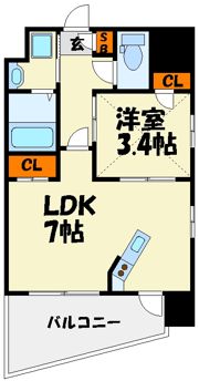 リアンシエルブルー東比恵IIの間取り画像