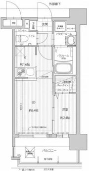 グランフォーレプライム箱崎の間取り画像