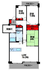 アーサー新宮パークシティ デュエーロの間取り画像