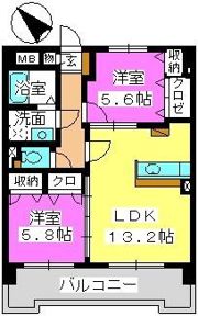 サン・ビオ空港通りの間取り画像