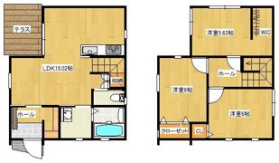二日市北貸家 C棟の間取り画像
