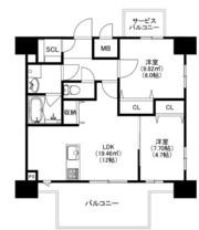 MODERN PALAZZO博多デュオグランデWestの間取り画像