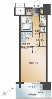 エンクレスト天神IIの間取り画像