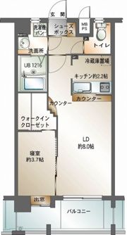 エンクレスト天神IIIの間取り画像