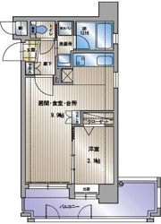 アクタス天神セントラルタワーの間取り画像