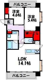 ラ・フルール博多駅南の間取り画像