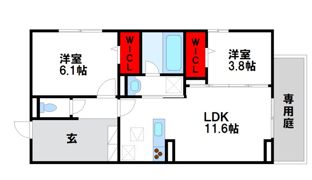 Pure Wind Garden A棟の間取り画像