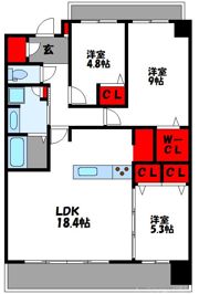 S-RESIDENCE百道aureateの間取り画像