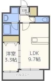 ヴィラージュ県庁前Iの間取り画像