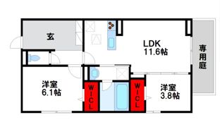 Pure Wind Garden B棟の間取り画像