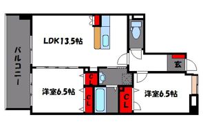 バルセロナ箱崎の間取り画像