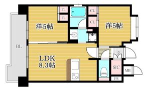 エステムプラザ福岡県庁前ネオシスの間取り画像