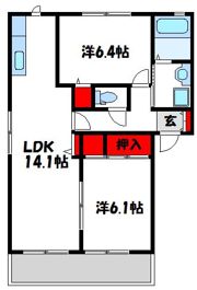 レインボー古賀の間取り画像