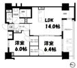レジディア西新の間取り画像