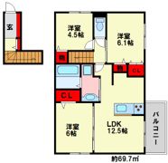 D-room寺塚の間取り画像