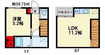 仮）太宰府市石坂三丁目 新築アパートの間取り画像