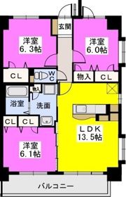 ボヌール レーベンの間取り画像