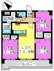 サン・ビオ空港通りの間取り画像