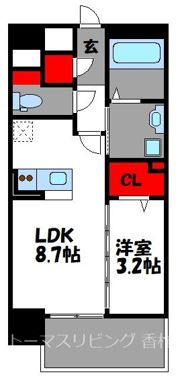 アビターレ吉塚駅前の間取り画像