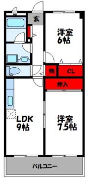 ハイアルブル迎田の間取り画像