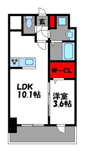 レジデンス22の間取り画像