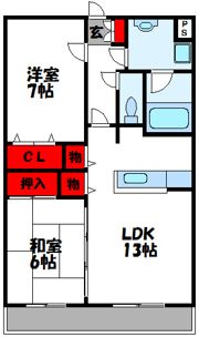 ルポフローレンスIの間取り画像