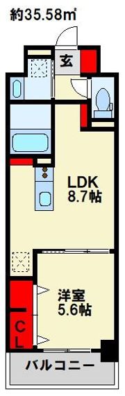 エルグランド博多の間取り画像