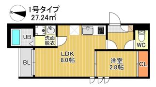 G-smart 別府スカイ富士の間取り画像