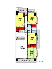 シティライフ二日市IIの間取り画像