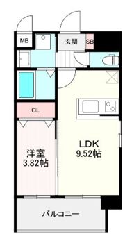 プライムコート博多吉塚の間取り画像