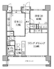 レジデンツァ大橋の間取り画像