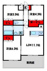 グランドハイム福津の間取り画像