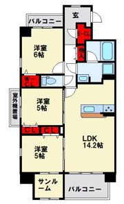 テラパカータ姪浜の間取り画像