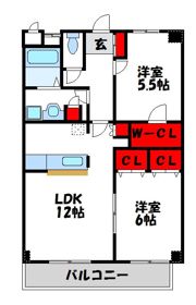 クレール桜アネックスの間取り画像