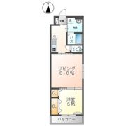 グランディール茶山の間取り画像