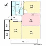 ヴィラ・ハピネス F棟の間取り画像