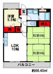 オークティプラザ原田の間取り画像