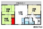 スカイコートBの間取り画像